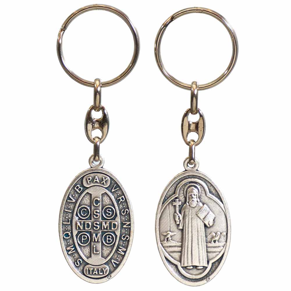 szent-benedek-kulcstarto Szent Benedek érmés kulcstartó - Image 1